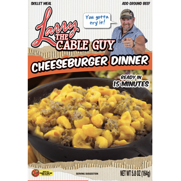 Larry the Cable Guy Cheeseburger Dinner - Bektrom Foods
